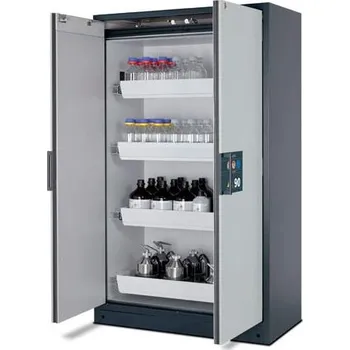 Bezpečnostní skříň na chemikálie 90 min., 4 zásuvky, š. 1200 mm, TSA/AGT, dveře šedé