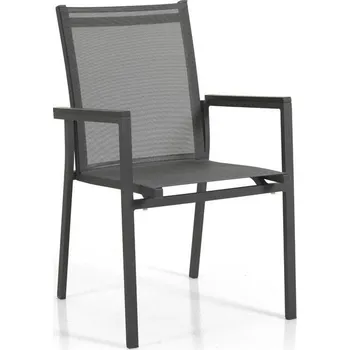 Stolička Brafab Záhradná stolička AVANTI - antracitový rám/ šedý výplet