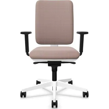 Kancelářská otočná židle GARTA, podstava bílá, potah béžový