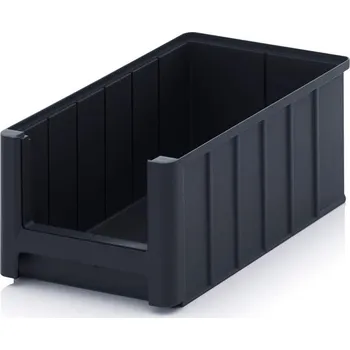 ESD regálová přepravka, černá, d x š x v: 350 x 210 x 150 mm