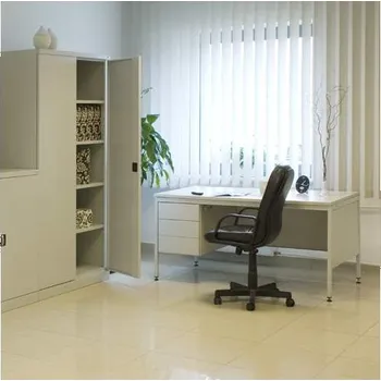 Dílenský stůl Psací stůl pro dílnu s krycími panely, rovný, 2 kontejnery - 6 zásuvek, šířka 1600 mm