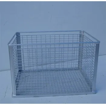 Drátěný koš, stohovatelný, dxšxv: 815x565x525 mm, velká oka 27x55 mm