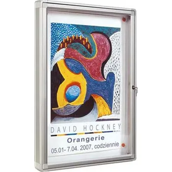 Jednostranná venkovní vitrína '2000', 1350 x 1000 mm, křídlové dveře, barva bordó RAL3004