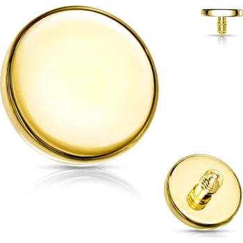 Piercing Šperky4U Náhradní zlacená placička závit 1,2 mm, průměr 3 mm - ND007-03GD
