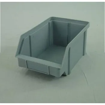 Plastový zásobník TechBox s viditelným obsahem, 157 x 101 x 74 mm, barva šedá