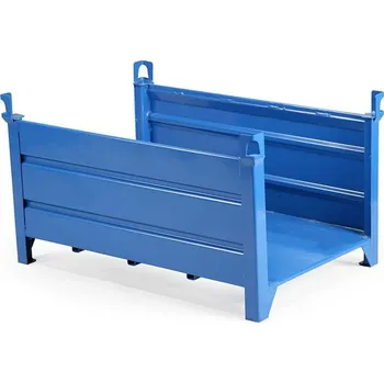 paleta Ohradová paleta, kovová, 1200 x 800 mm, 2 postranní podélné bočnice, barva modrá RAL5010