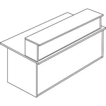 Recepce Recepce - modul rovný s nadstavbou, šířka 800 mm, barva světle šedá.
