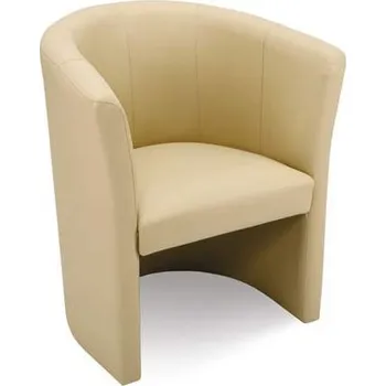 Pohovka Klubové křeslo CLUB, koženka - barva béžová