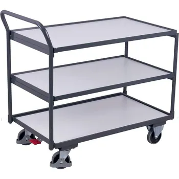 Antistatický Stolní vozík VARIOfit, 3 police, 850 x 500 mm, nosnost 250 kg