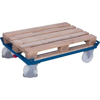 Plošinový vozík Podvozek pod nádoby a palety VARIOfit, 810 x 610 mm, výška 283 mm, nosnost 1050 kg