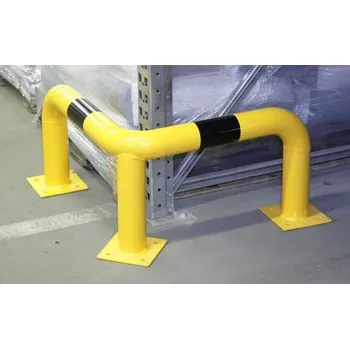 parkovací zábrana Protinárazový ochranný oblouk, ochranný roh, venkovní, žluto-černý, v. 350 mm