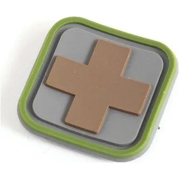 Nášivka EmersonGear PVC 3D nášivka "Medic" - šedo/hnědá