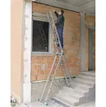 Trojdílný žebřík s úpravou pro schody, 3 x 9 příčlí