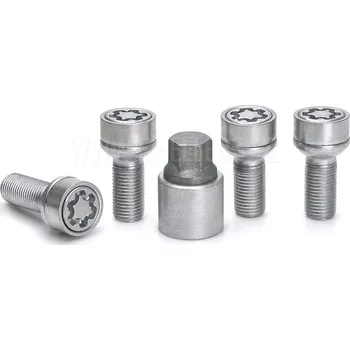 Autodoplněk Pojistné bezpečnostní šrouby M14x1,5x28 kulová R14, klíč 17, SICUSTAR VN528R14, Mercedes