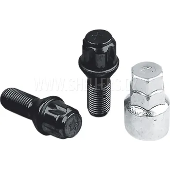 Šroubek na kolo Pojistné bezpečnostní šrouby M14x1,25x28 kužel, klíč 17/19, Z-BLOCKY ZB728BLACK, černé