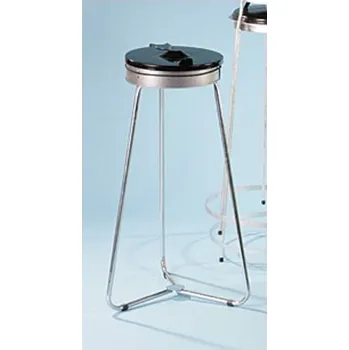 Odpadkový koš Stojan pro pytle na odpadky, skládací, pozinkovaný, víko plastové (černé)