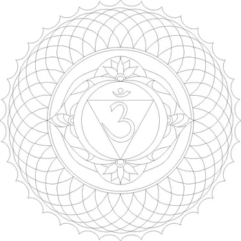 Radost v písku Šablona na pískování 6. čakra třetí oko ADŽŇÁ (67) Varianta: 490 x 490 mm