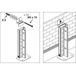 Sada na přikotvení ke zdi pro zásuvné regály. Balení 10 ks.