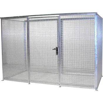 Klec na plynové lahve, bez střechy, jednokřídlé dveře, max. lahví 78 x Ø 230 mm, d x š x v: 3100x1500x2070 mm, žárově zinkované