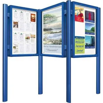 Sloupek Quatro Plus pro vitrínu do 1050 mm, k zabetonování, barva hnědá RAL8017