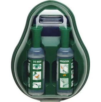 Lékárnička Nástěnný držák s výplachem očí, 2 x 500 ml fyziologický roztok