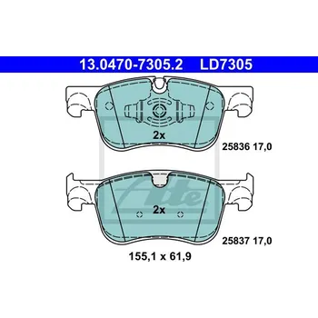 Brzdová destička ATE 13.0470-7305.2