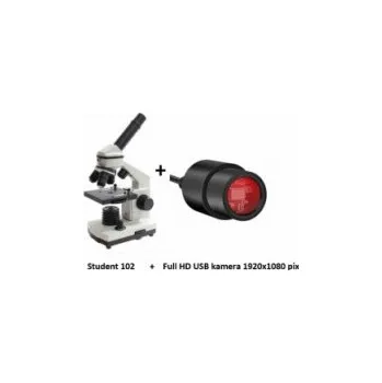 Školní mikroskop Student 102, 40-1280x + Full HD USB kamera