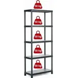 Plastový regál, v x š x h: 1870 x 800 x 400 mm