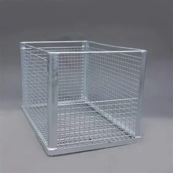 Drátěný koš s manipulačním otvorem, stohovatelný, dxšxv: 815x565x525 mm, malá oka 28x28 mm