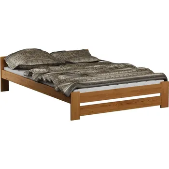 Postel ImportWorld Dřevěná postel Viktor 140x200 + rošt ZDARMA (Barva dřeva: Olše)