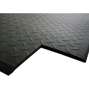 Rohožka Průmyslová podlahová rohož Orthomat, metráž 0,9 x bm, černá s rýhovaným povrchem