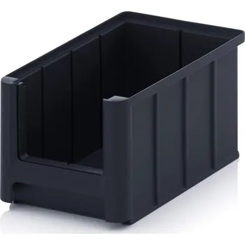 ESD regálová přepravka, černá, d x š x v: 230 x 150 x 125 mm