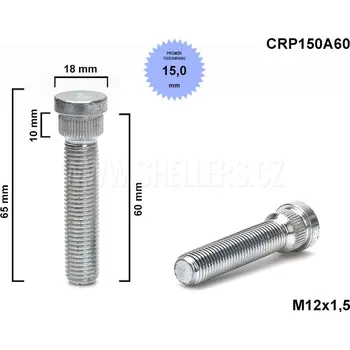 Kolový svorník - šteft M12x1,5x60 tisícihran průměr 15,0mm Mazda