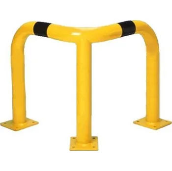 parkovací zábrana Protinárazový ochranný roh, žluto-černý, výška 350, délka jedné strany 600 mm