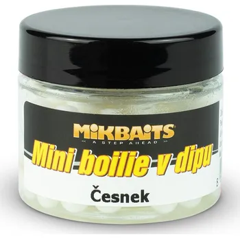 Mikbaits Mini Boilie v dipu 6 - 8 mm/50 ml, česnek