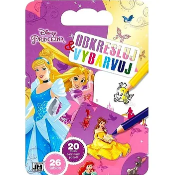 omalovánky Obkresluj a vybarvuj Princezny