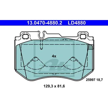 Brzdová destička ATE 13.0470-4880.2