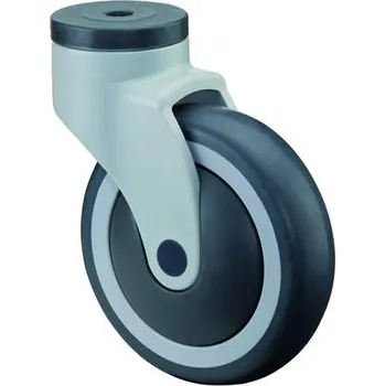 Pojezdové kolečko Přístrojové kolo, otočné, vidlice s plastu, pr. 125 mm, s hřbetním otvorem, nosnost 120 kg