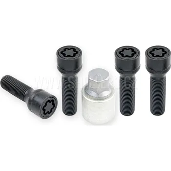 Autodoplněk Pojistné bezpečnostní šrouby M14x1,5x50 kužel, klíč 17, SICUSTAR BVN450, černé