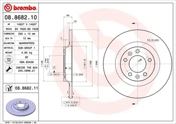 Brzdový kotouč Brembo 08.8682.11