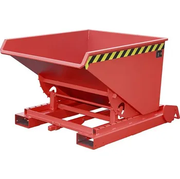 Přepravník Automatický výklopný přepravník, objem 600 l, nosnost 1000 kg, d x š x v: 1485x1095x865 mm, barva červená RAL3000