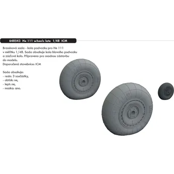 Plastikový model Eduard 1/48 He 111 wheels late (ICM)