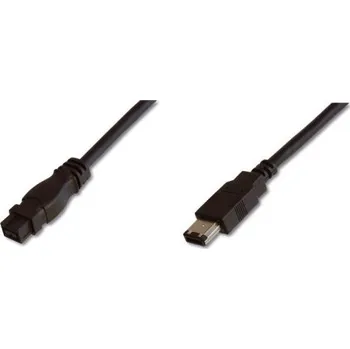 Datový kabel Digitus kabel FireWire 6pin - 9pin, 1,8m, černý