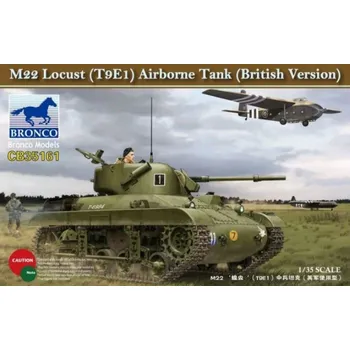 Plastikový model Bronco 1/35 M22 Locust (T9E1) Airborne Tank (British Version)