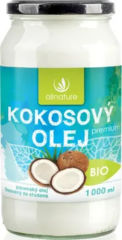 Rostlinný olej Allnature Kokosový panenský olej Bio 1 l