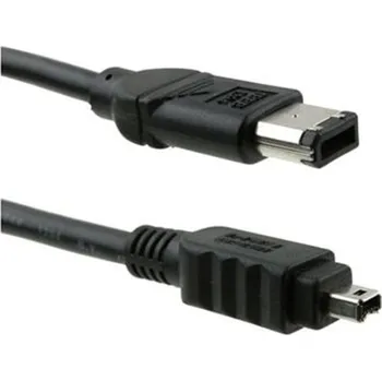 Datový kabel FireWire kabel IEEE 1394, IEEE 1394 (6pin) M- IEEE 1394 (4pin) M, 2m, černý