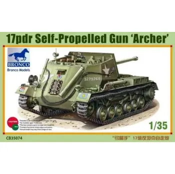 Plastikový model Bronco 1/35 17pdr Self Propelled Gun Archer