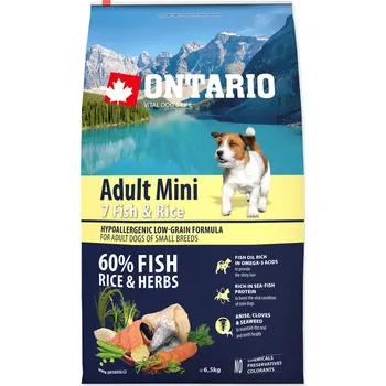 Krmivo pro psa 2ks ONTARIO Adult Mini Fish & Rice 6,5kg