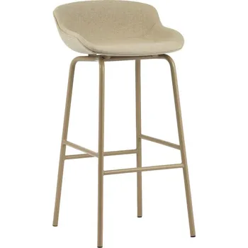 Barová židle Normann Copenhagen Celočalouněná barová židle Hyg Barstool 75, sand/main line flax
