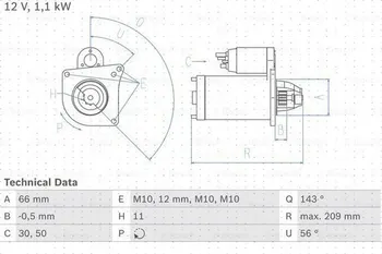 Startér Bosch 0 986 025 390